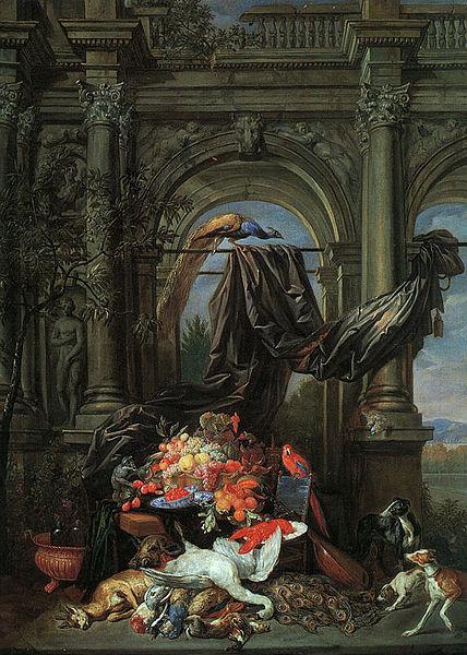 Erasmus Quellinus Still Life in an Architectural Setting oil painting picture